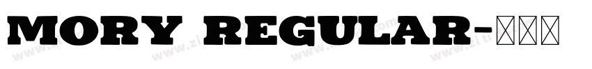 Mory Regular字体转换